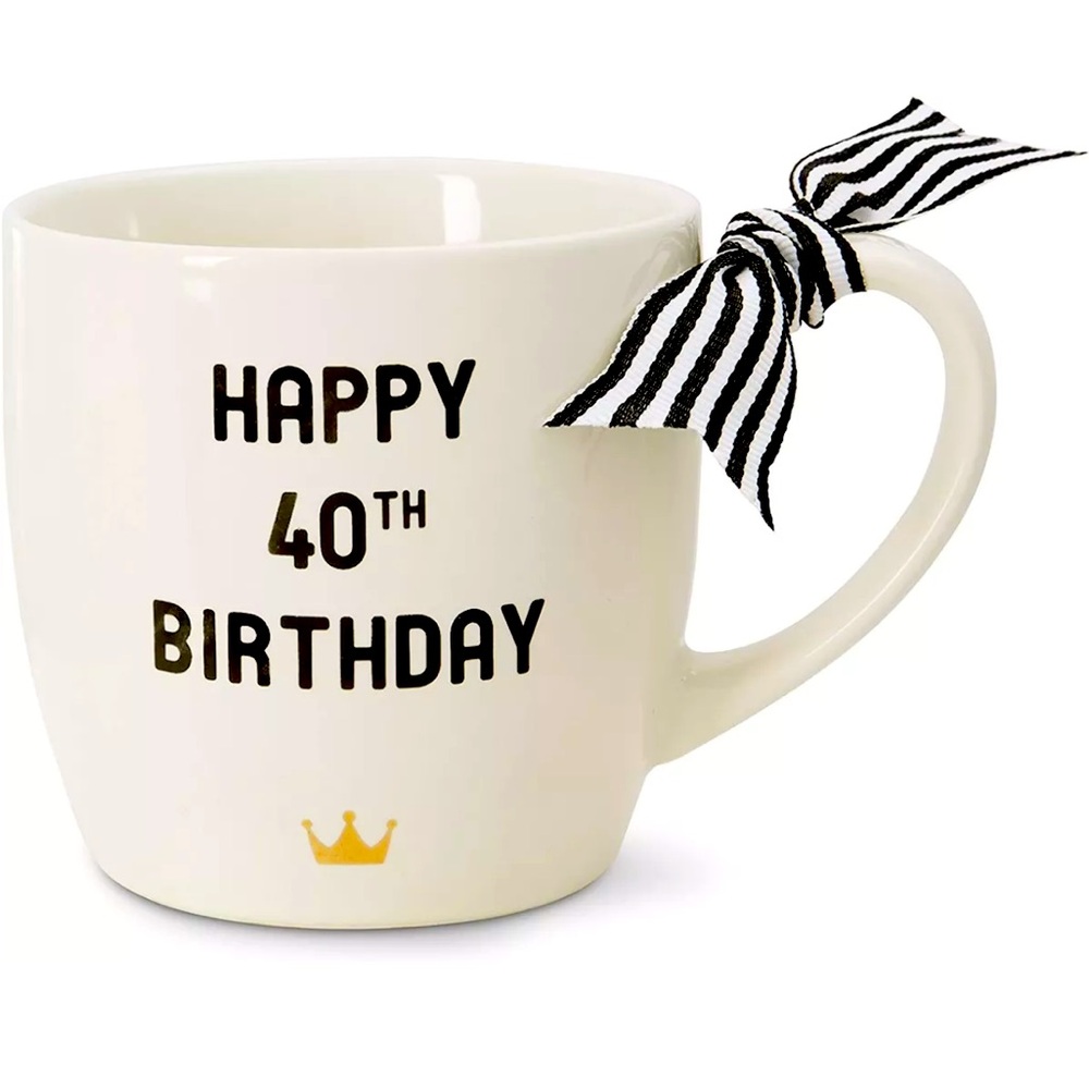 Pavilion Gift Company 40th Birthday Stoneware Mug, 12-Ounce Capacity New